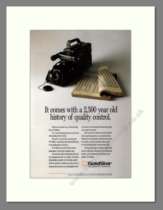 Goldstar - Camcorder. Vintage Advert 1989 (ref AD68285)