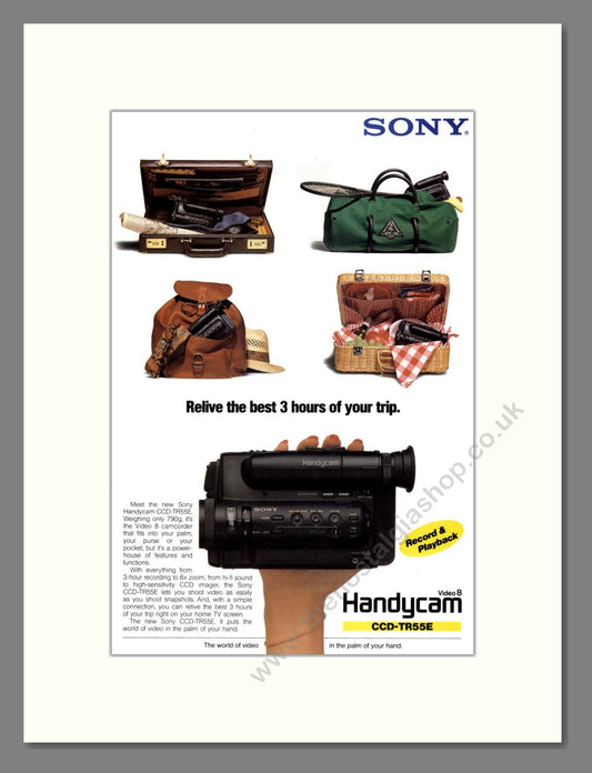 Sony - CCD-TR55E Handycam. Vintage Advert 1989 (ref AD68286)