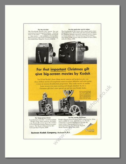 Kodak - Christmas Gifts. Vintage Advert 1955 (ref AD68294)