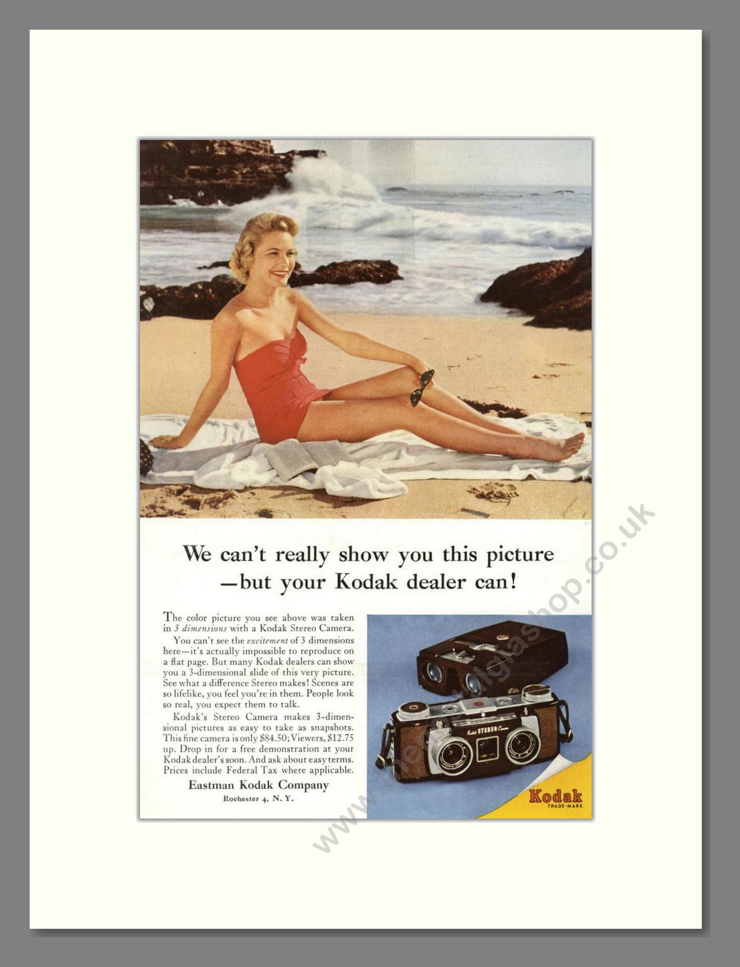 Kodak - Stereo Camera. Vintage Advert 1956 (ref AD68299)