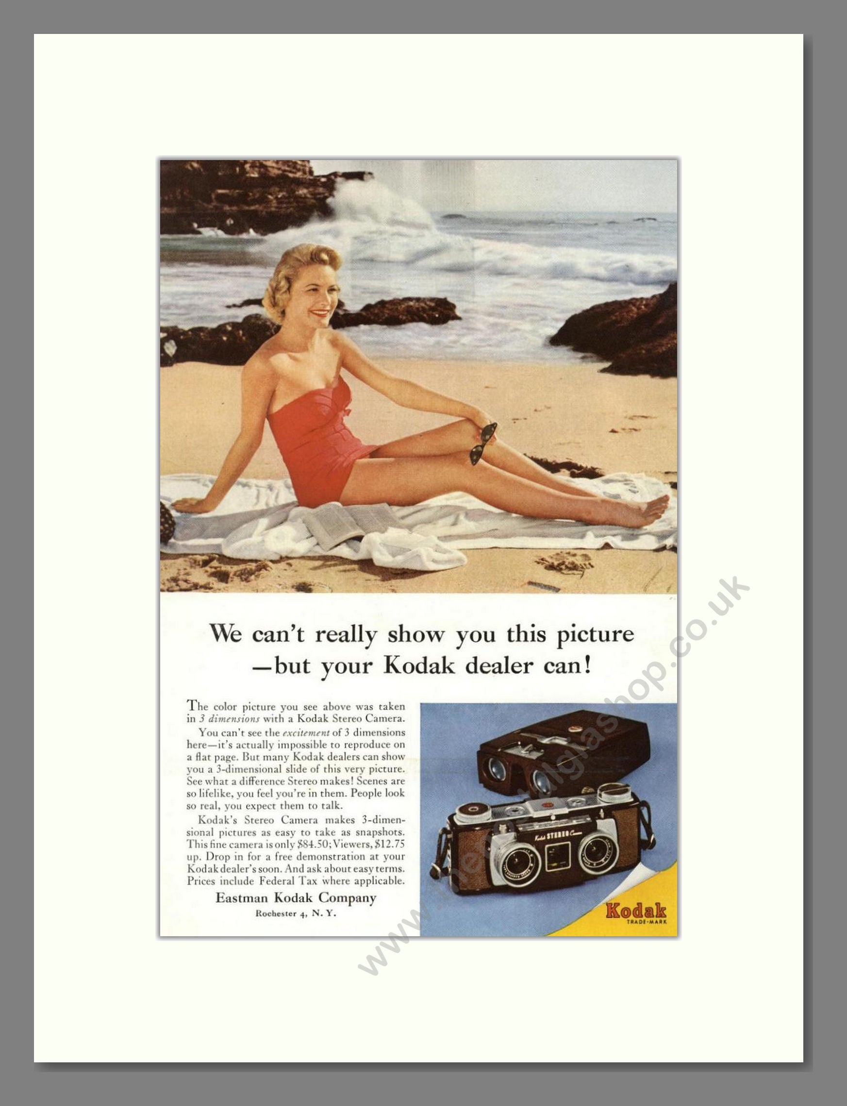 Kodak - Stereo Camera. Vintage Advert 1956 (ref AD68299)