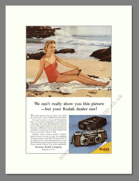 Kodak - Stereo Camera. Vintage Advert 1956 (ref AD68299)