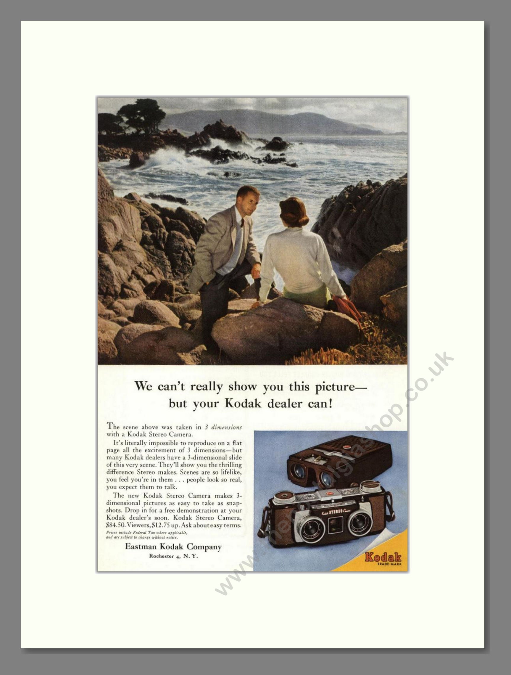 Kodak - Stereo Camera. Vintage Advert 1956 (ref AD68300)