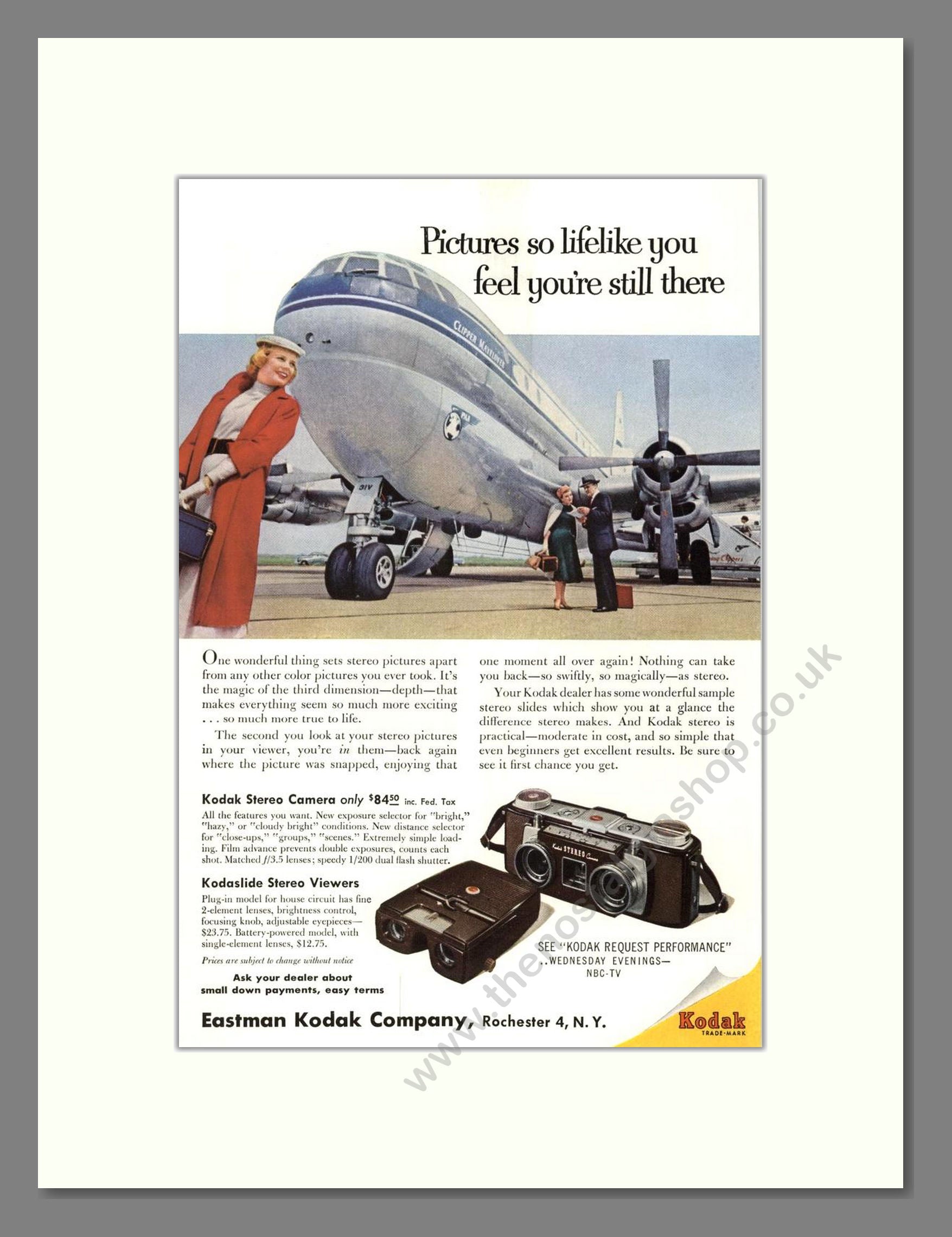 Kodak - Stereo Camera. Vintage Advert 1955 (ref AD68301)