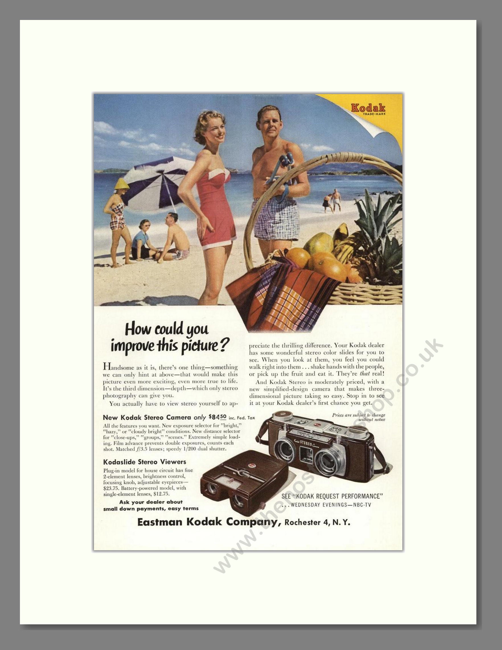 Kodak - Stereo Camera. Vintage Advert 1955 (ref AD68302)