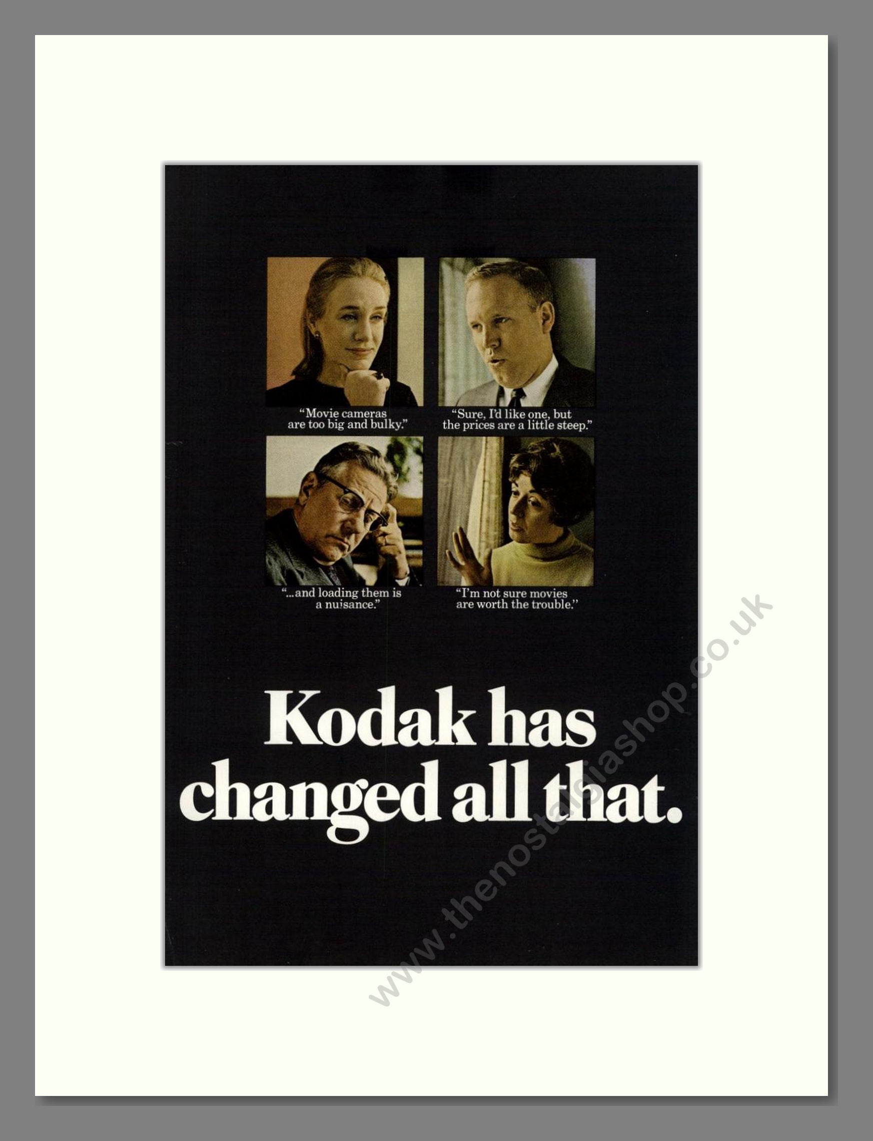 Kodak - Movie Cameras (Double Advert). Vintage Advert 1967 (ref AD68307)