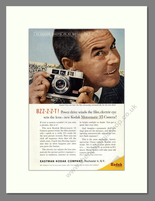 Kodak - Motormatic 35. Vintage Advert 1960 (ref AD68309)