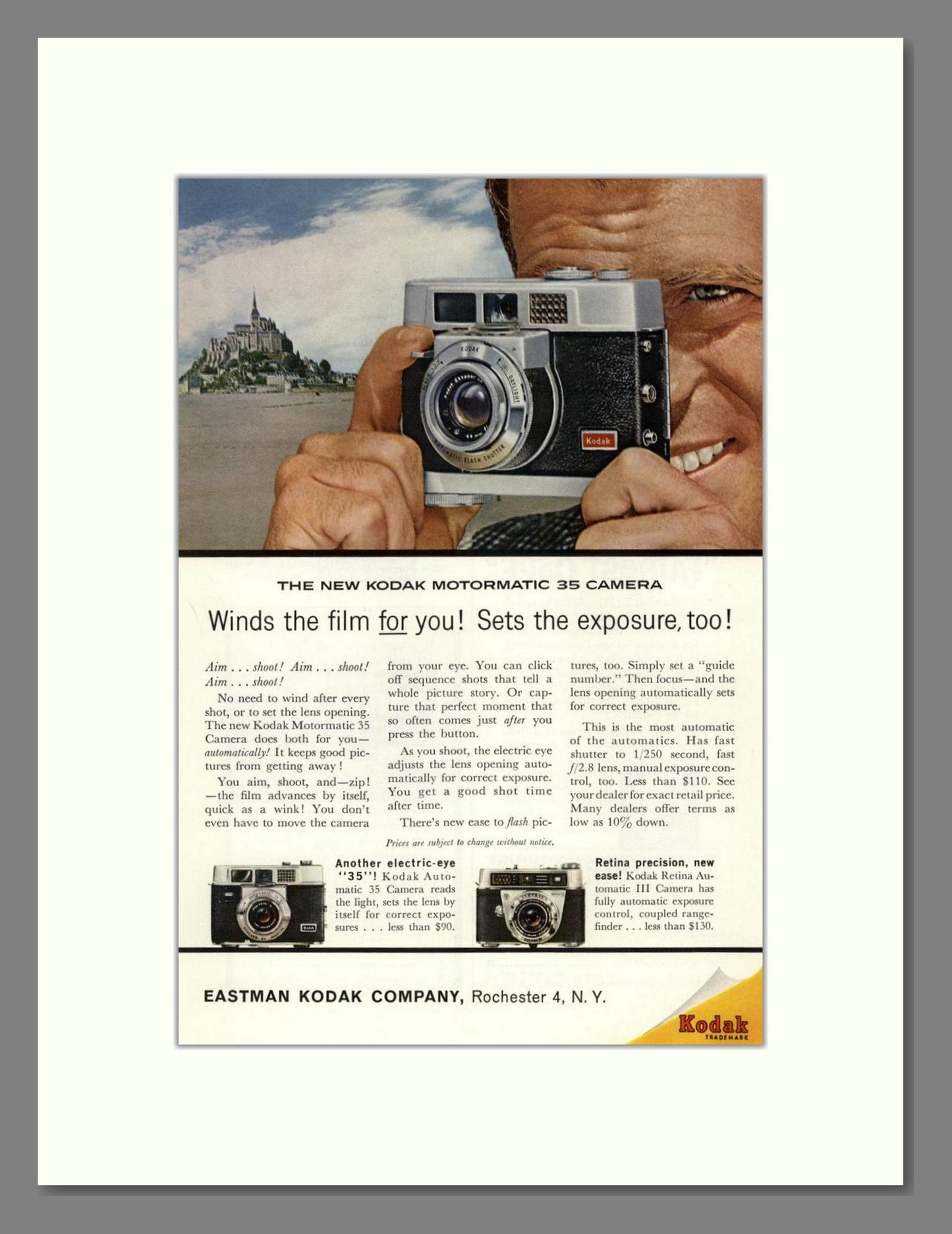 Kodak - Motormatic 35. Vintage Advert 1961 (ref AD68311)