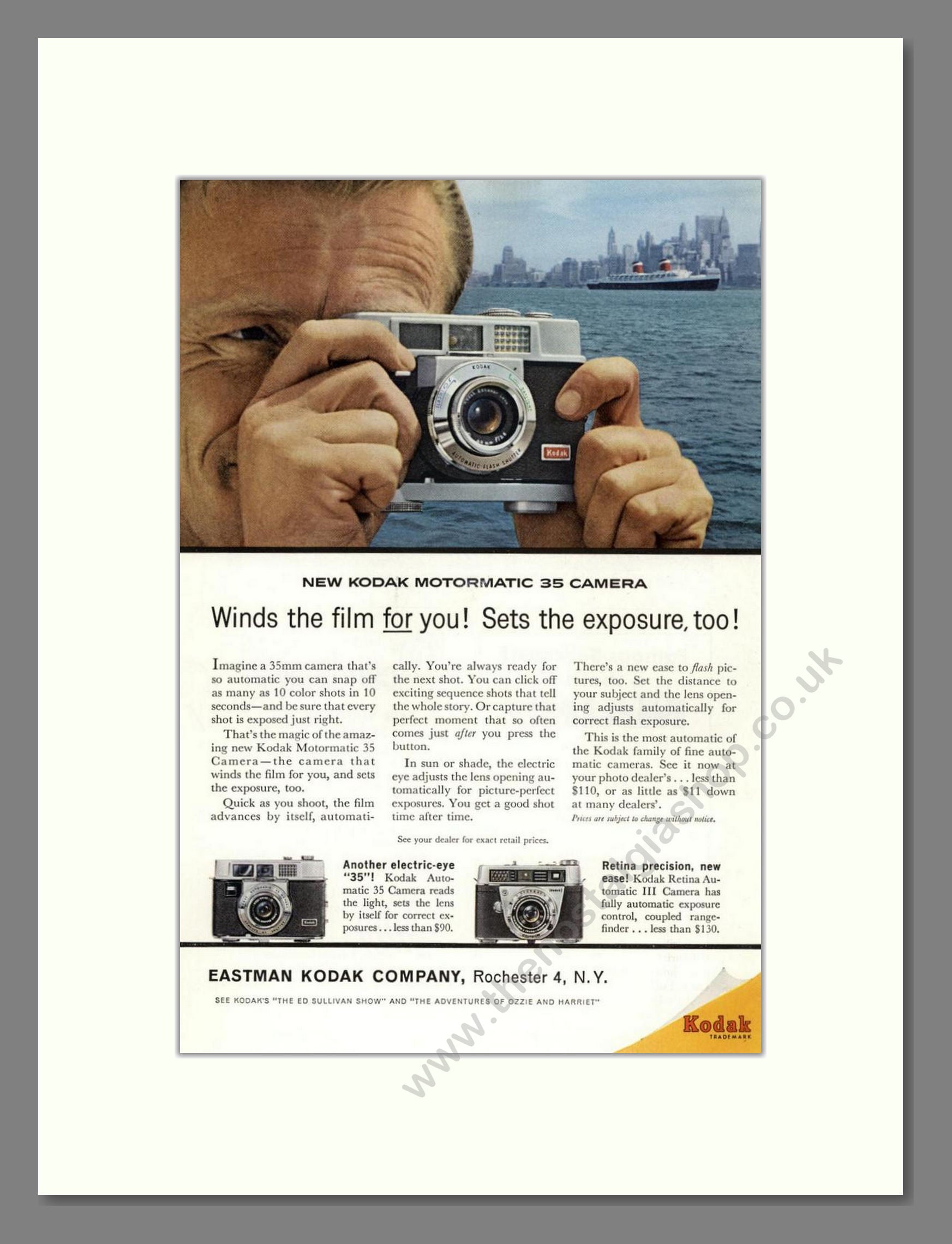 Kodak - Motormatic 35. Vintage Advert 1961 (ref AD68312)