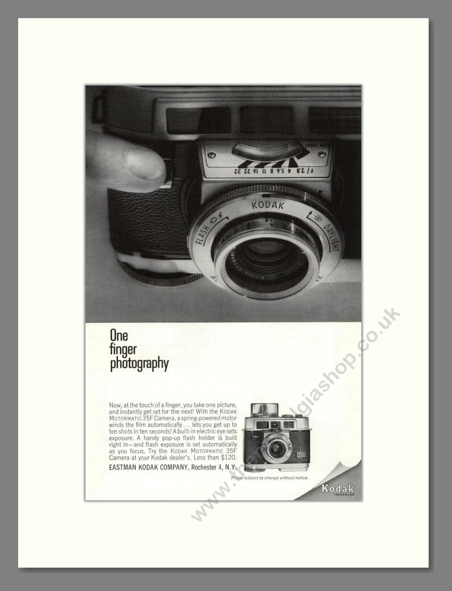 Kodak - Motormatic 35. Vintage Advert 1963 (ref AD68313)
