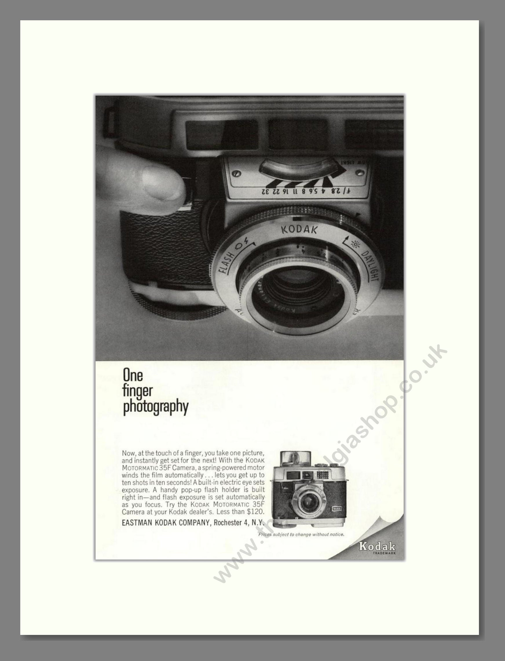 Kodak - Motormatic 35. Vintage Advert 1963 (ref AD68313)