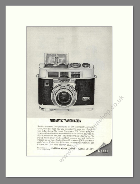 Kodak - Motormatic 35. Vintage Advert 1963 (ref AD68314)
