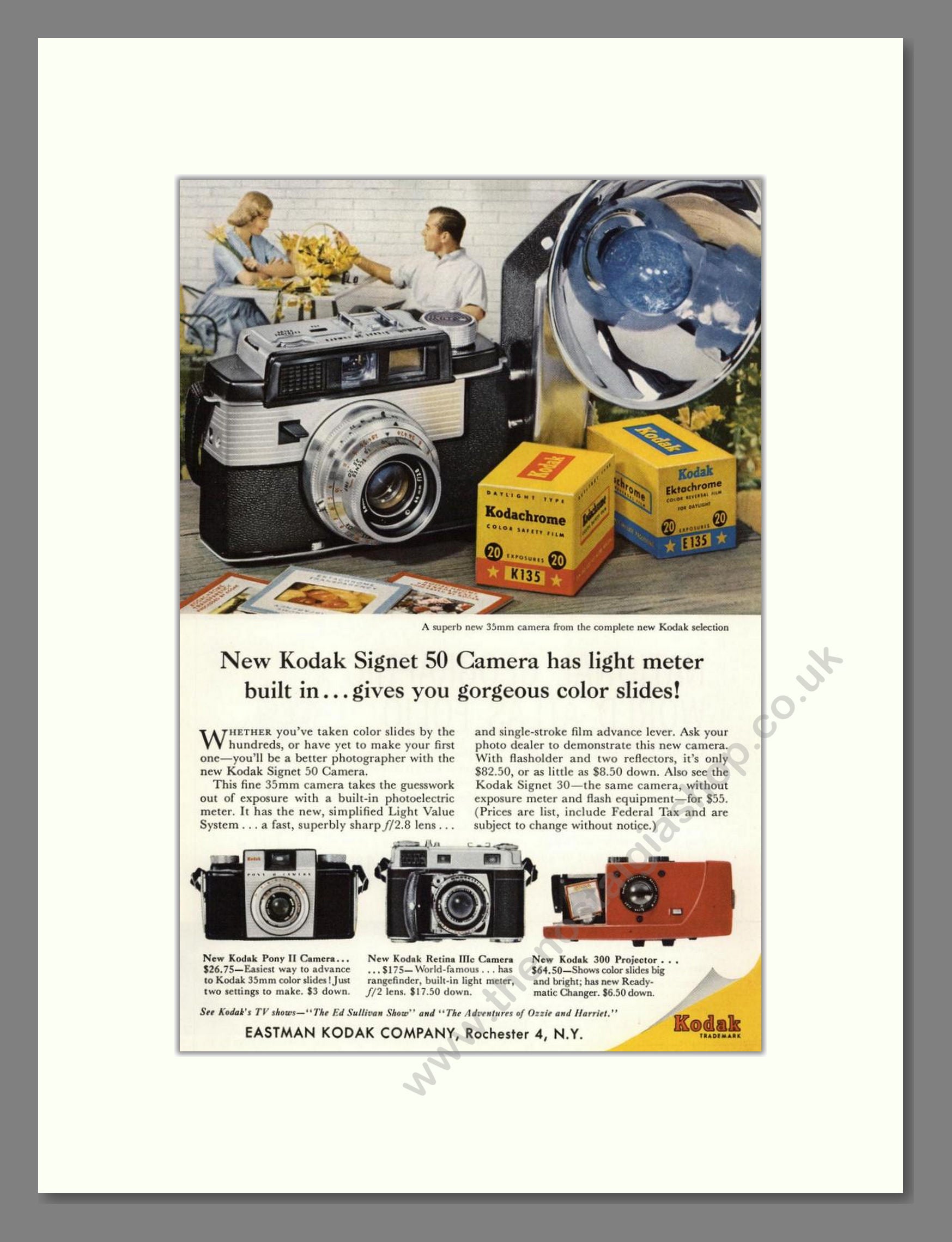 Kodak - Signet 50. Vintage Advert 1958 (ref AD68316)