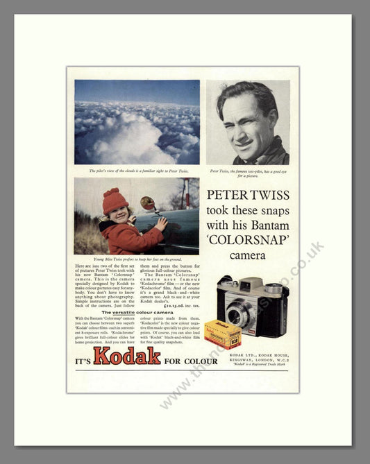 Kodak - Bantam Colorsnap. Vintage Advert 1958 (ref AD68328)