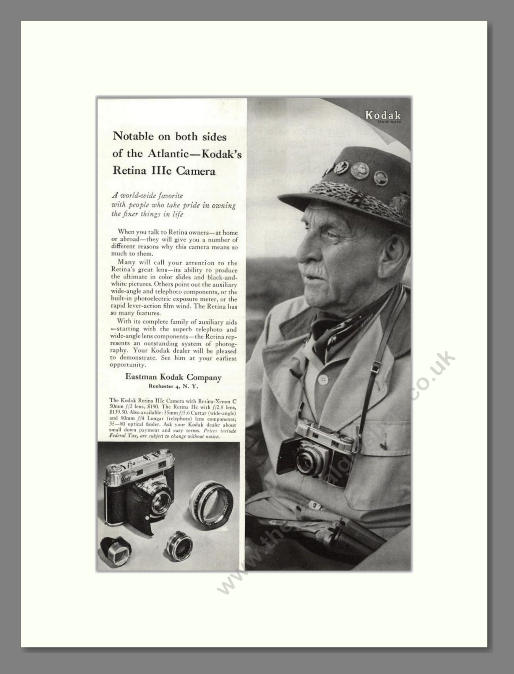 Kodak - Retina IIIe. Vintage Advert 1956 (ref AD68329)