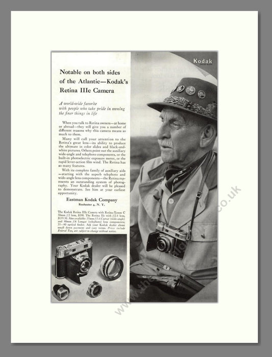 Kodak - Retina IIIe. Vintage Advert 1956 (ref AD68329)