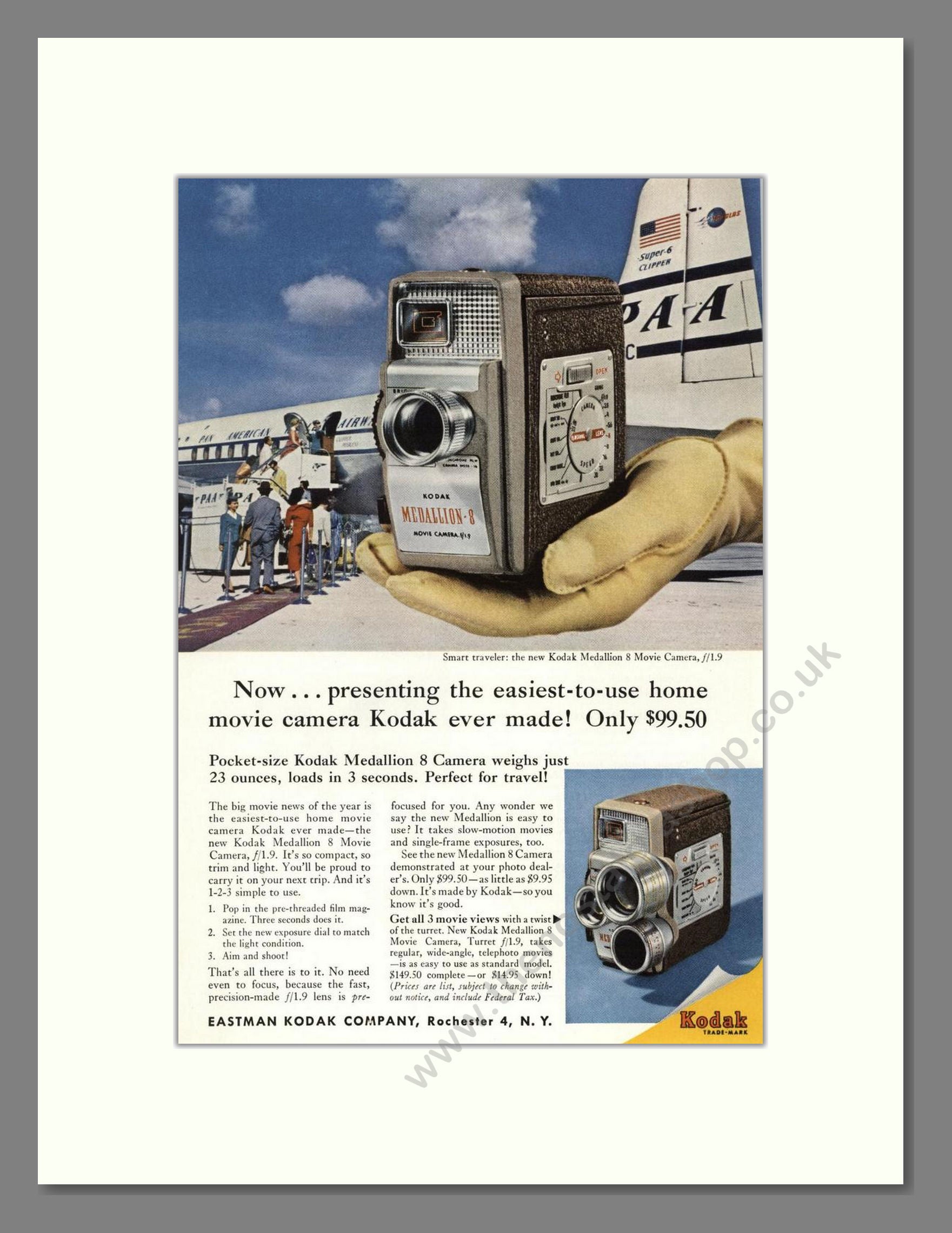 Kodak - Medallion 8 Camera. Vintage Advert 1957 (ref AD68338)