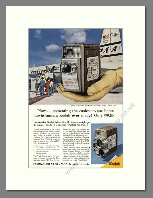 Kodak - Medallion 8 Camera. Vintage Advert 1957 (ref AD68338)