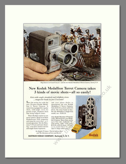 Kodak - Medallion 8 Camera. Vintage Advert 1958 (ref AD68339)