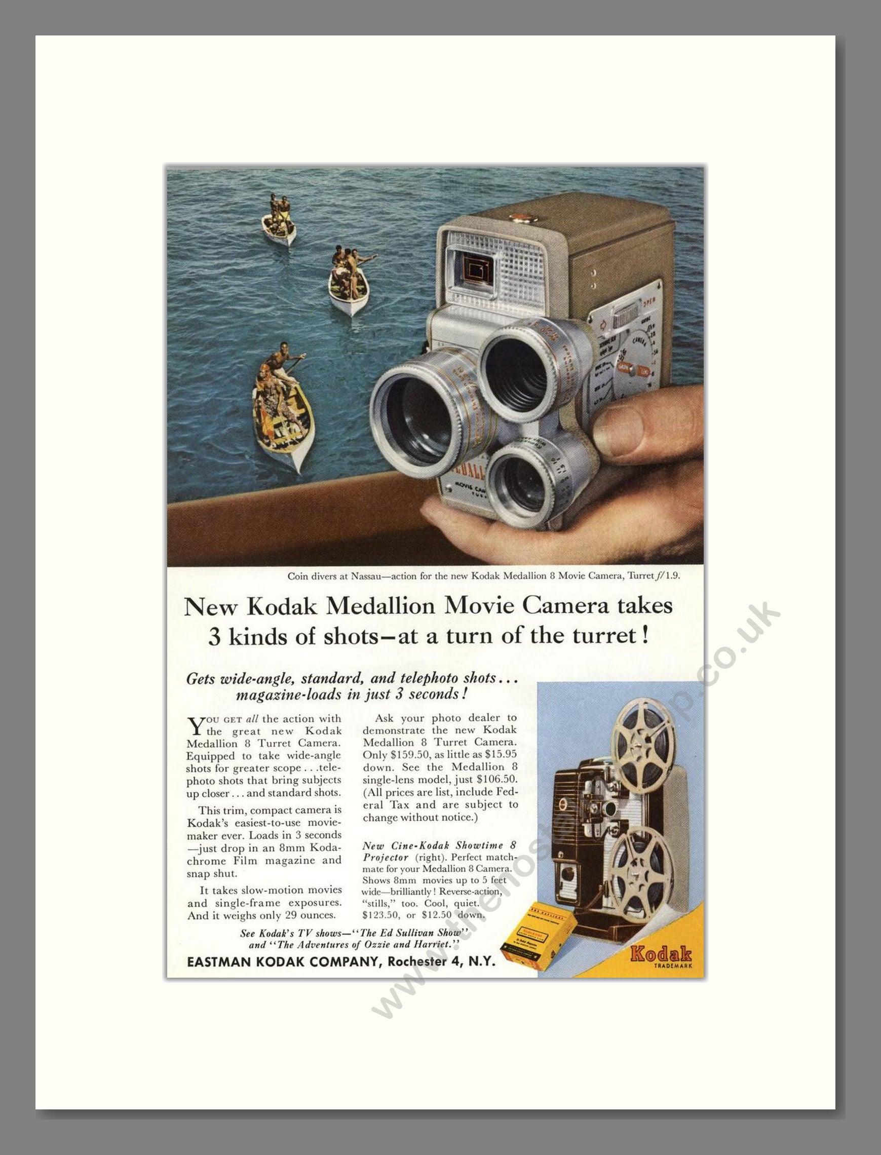 Kodak - Medallion 8 Camera. Vintage Advert 1958 (ref AD68341)