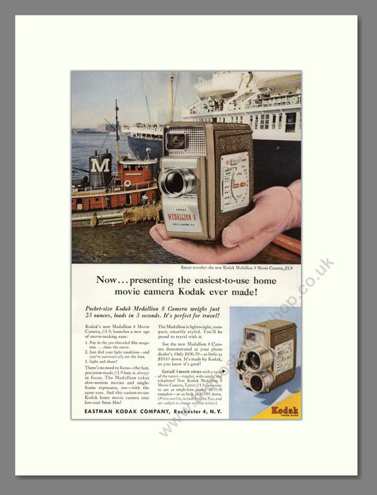 Kodak - Medallion 8 Camera. Vintage Advert 1957 (ref AD68342)