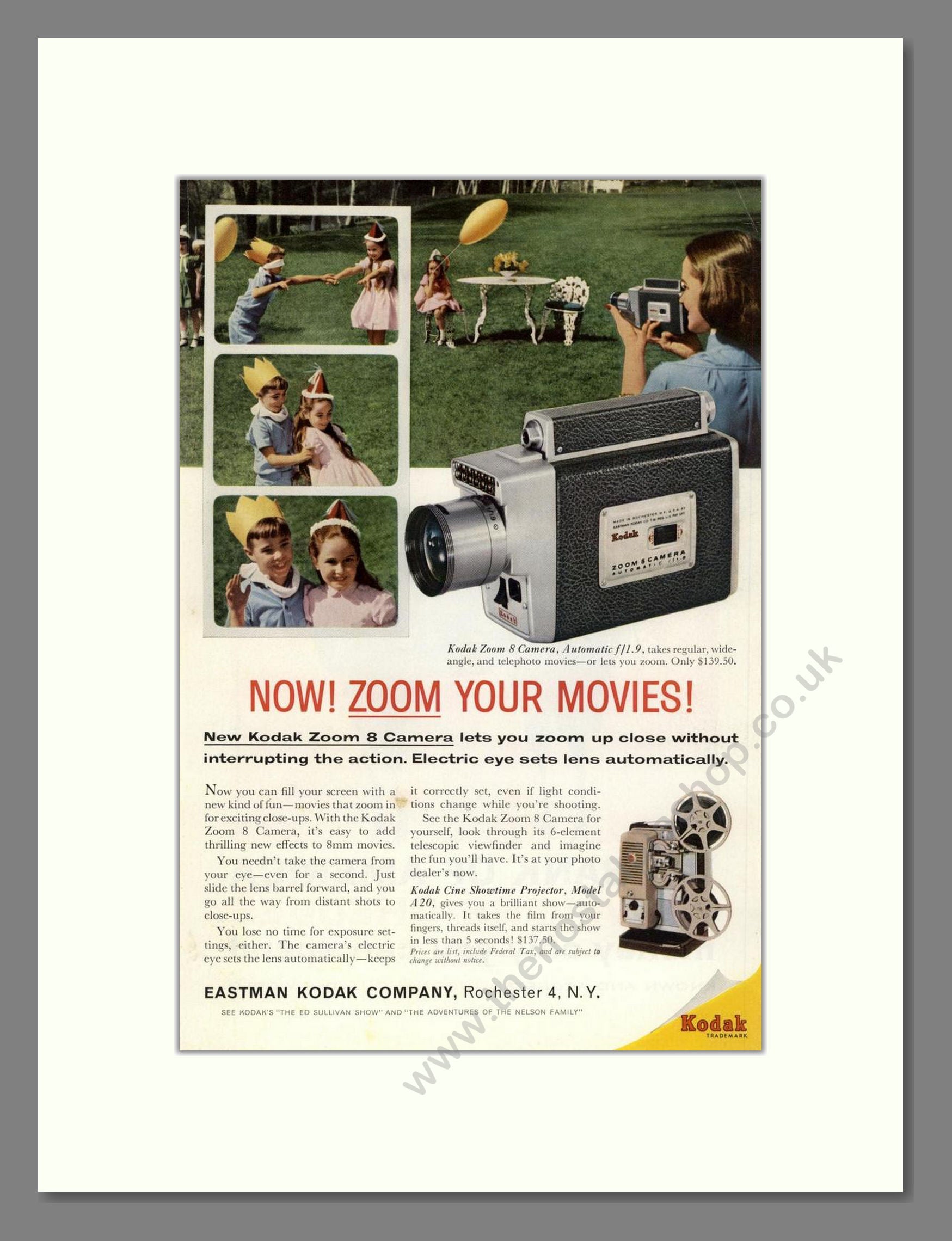 Kodak - Zoom 8 Reflex. Vintage Advert 1960 (ref AD68343)