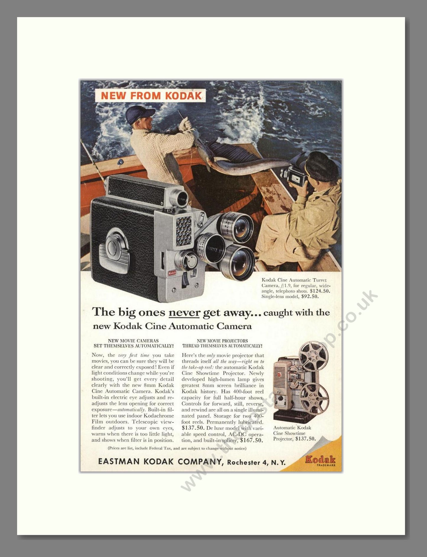 Kodak - Turret Movie Camera. Vintage Advert 1959 (ref AD68344)