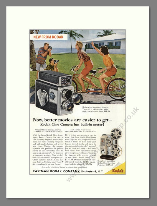 Kodak - Turret Movie Camera. Vintage Advert 1959 (ref AD68345)