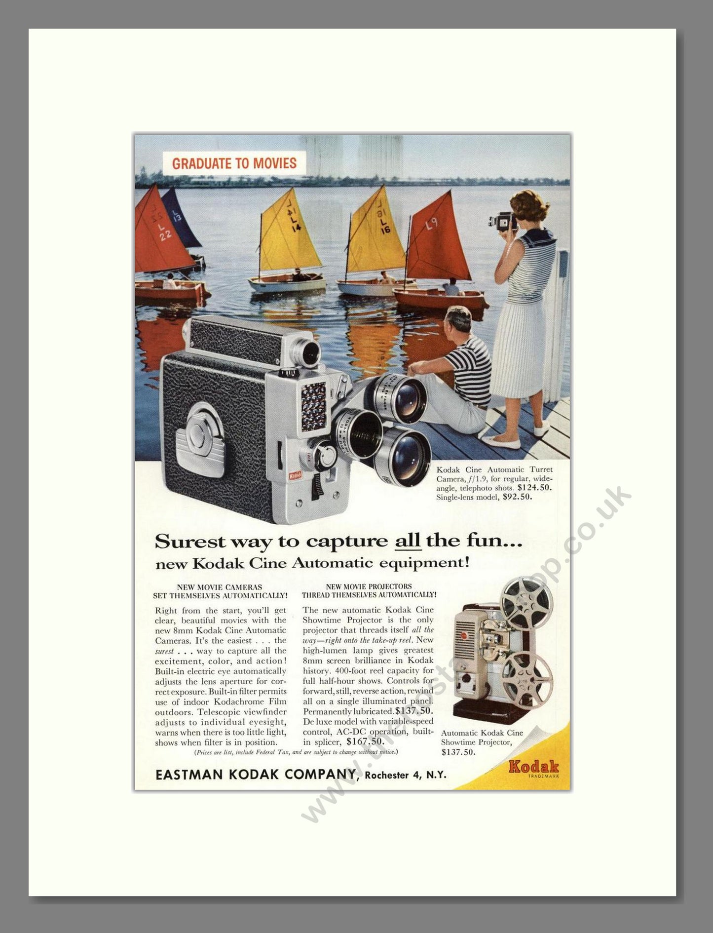 Kodak - Turret Movie Camera. Vintage Advert 1959 (ref AD68346)
