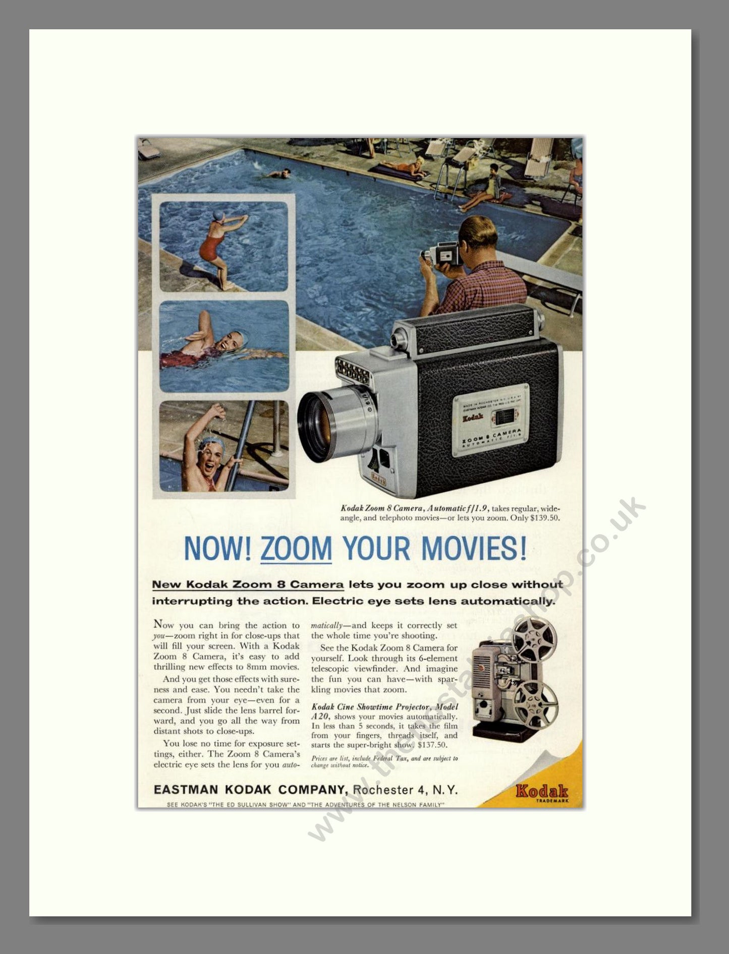 Kodak - Zoom 8 Reflex. Vintage Advert 1960 (ref AD68347)