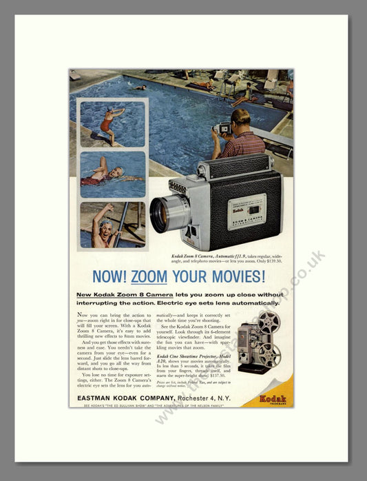 Kodak - Zoom 8 Reflex. Vintage Advert 1960 (ref AD68347)