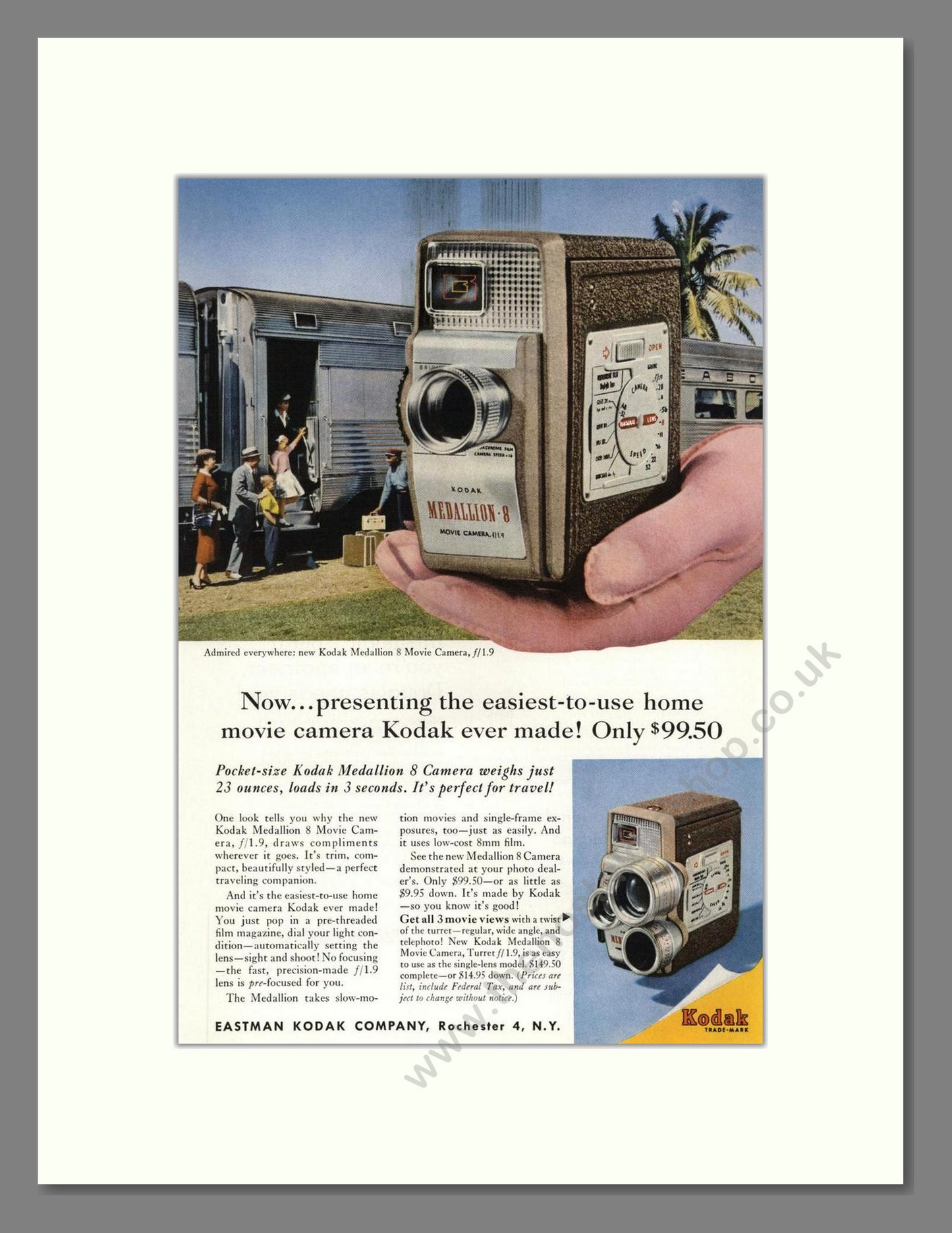 Kodak - Medallion 8 Camera. Vintage Advert 1957 (ref AD68348)