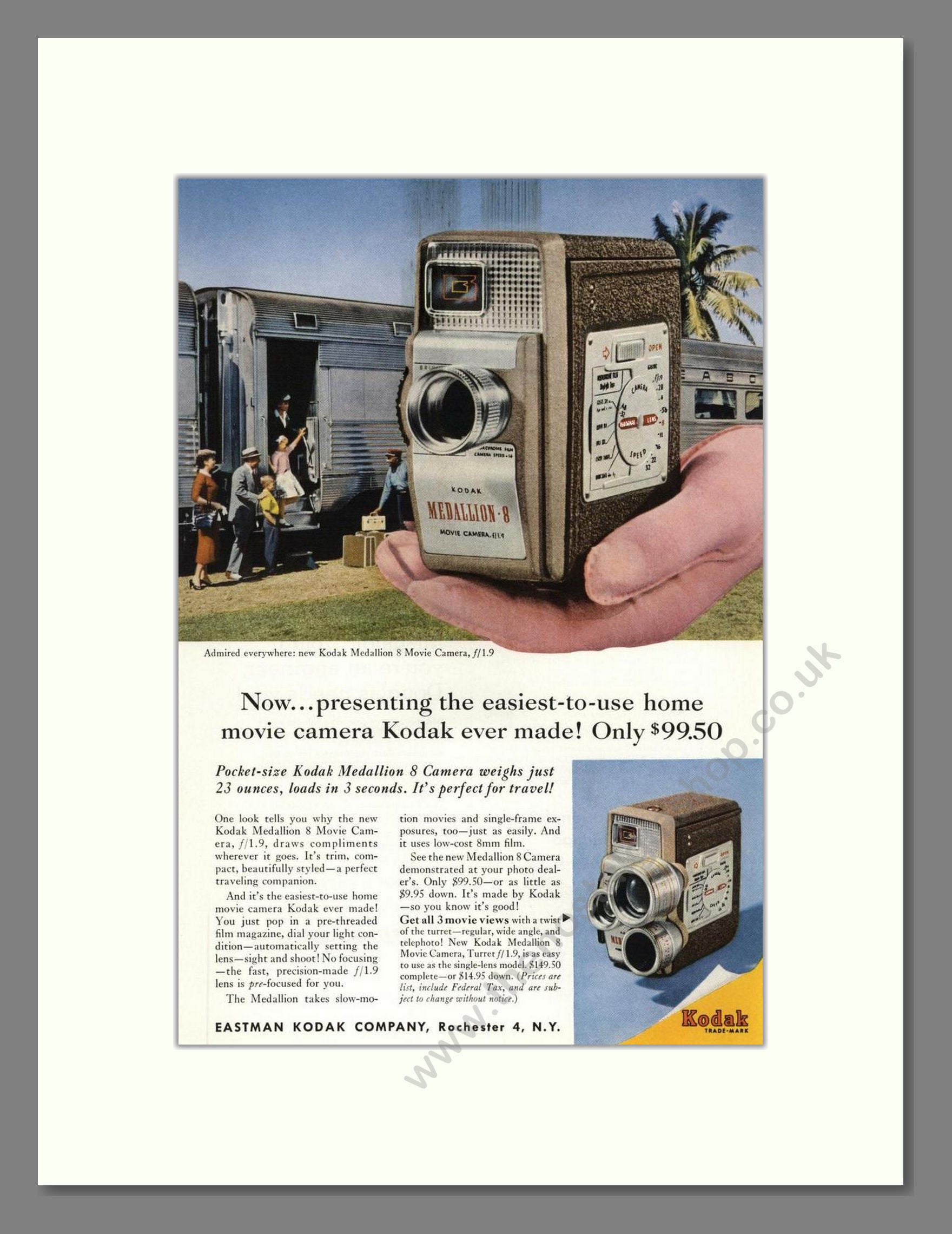 Kodak - Medallion 8 Camera. Vintage Advert 1957 (ref AD68348)