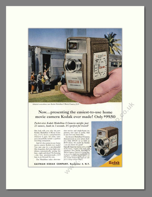 Kodak - Medallion 8 Camera. Vintage Advert 1957 (ref AD68348)