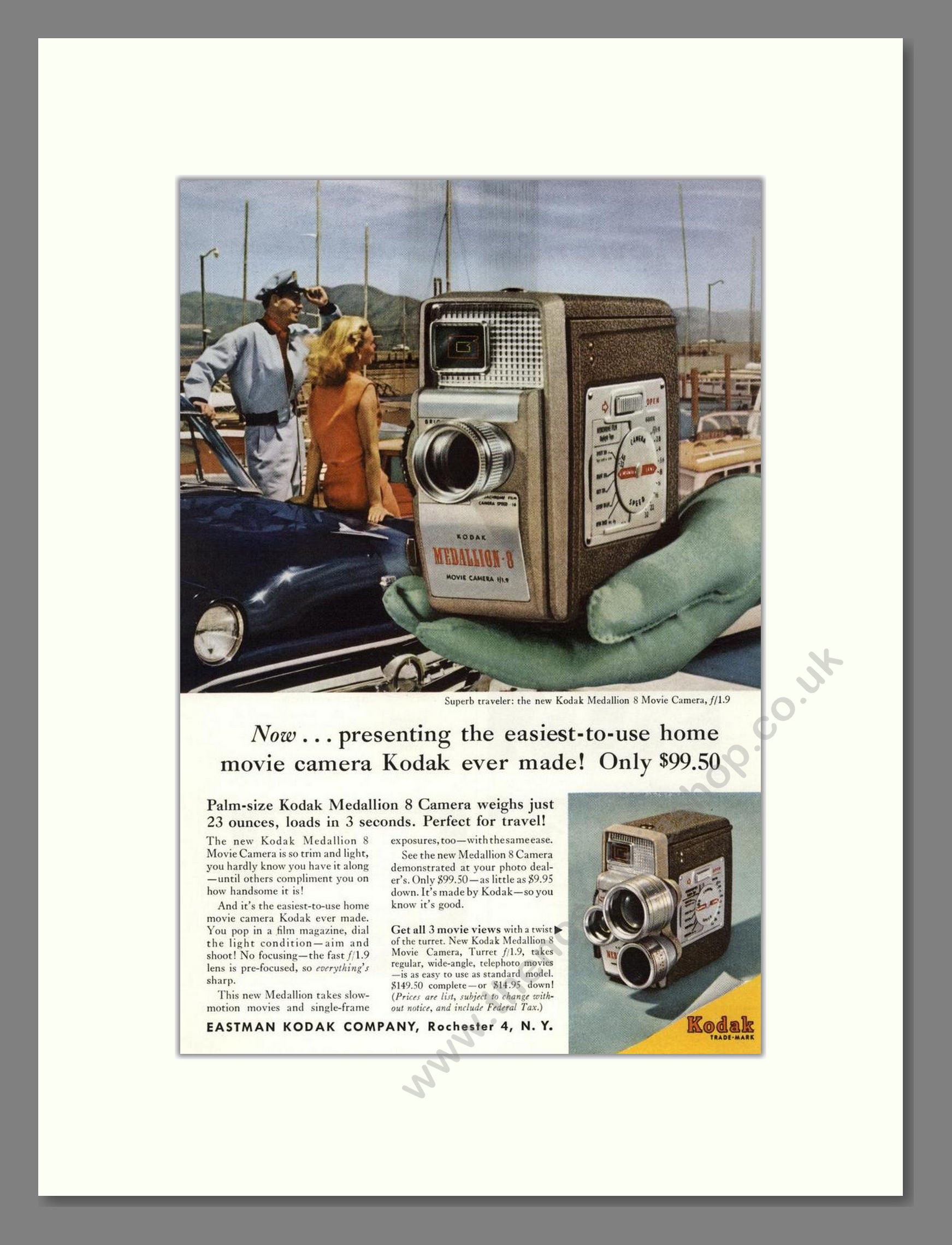 Kodak - Medallion 8 Camera. Vintage Advert 1957 (ref AD68349)