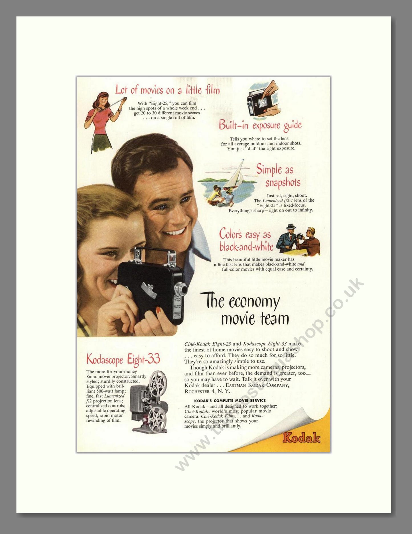 Kodak - Kodascope Eight-33. Vintage Advert 1947 (ref AD68351)