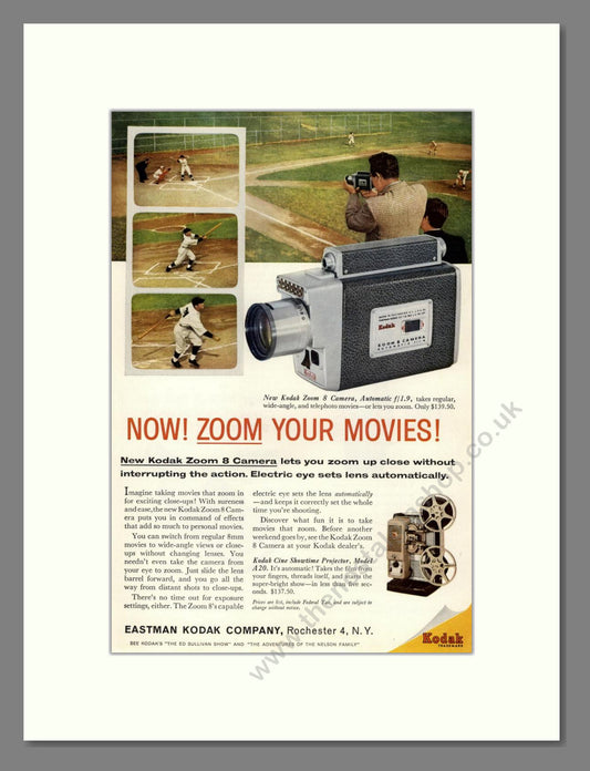 Kodak - Zoom 8 Reflex. Vintage Advert 1960 (ref AD68359)