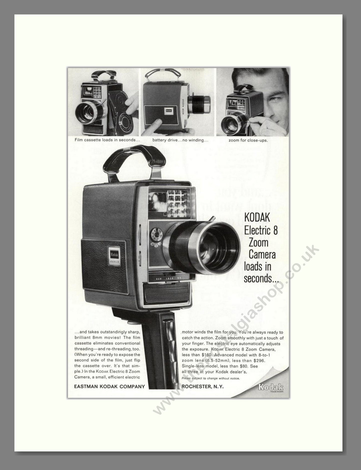 Kodak - Electric 8 Zoom Camera. Vintage Advert 1964 (ref AD68361)