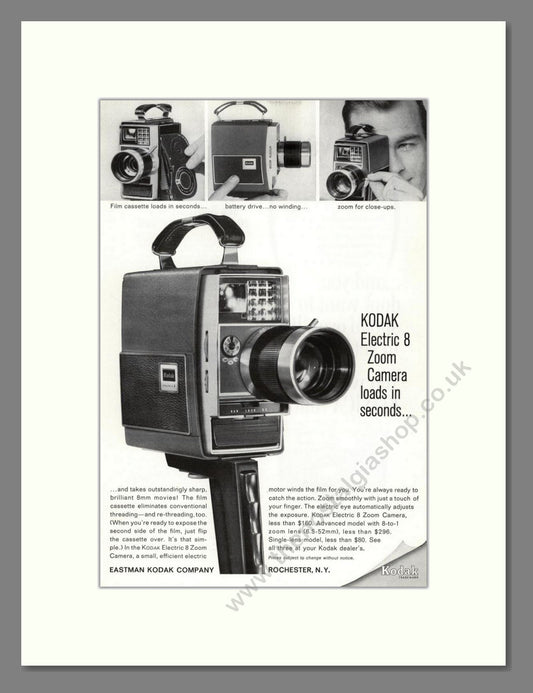 Kodak - Electric 8 Zoom Camera. Vintage Advert 1964 (ref AD68361)
