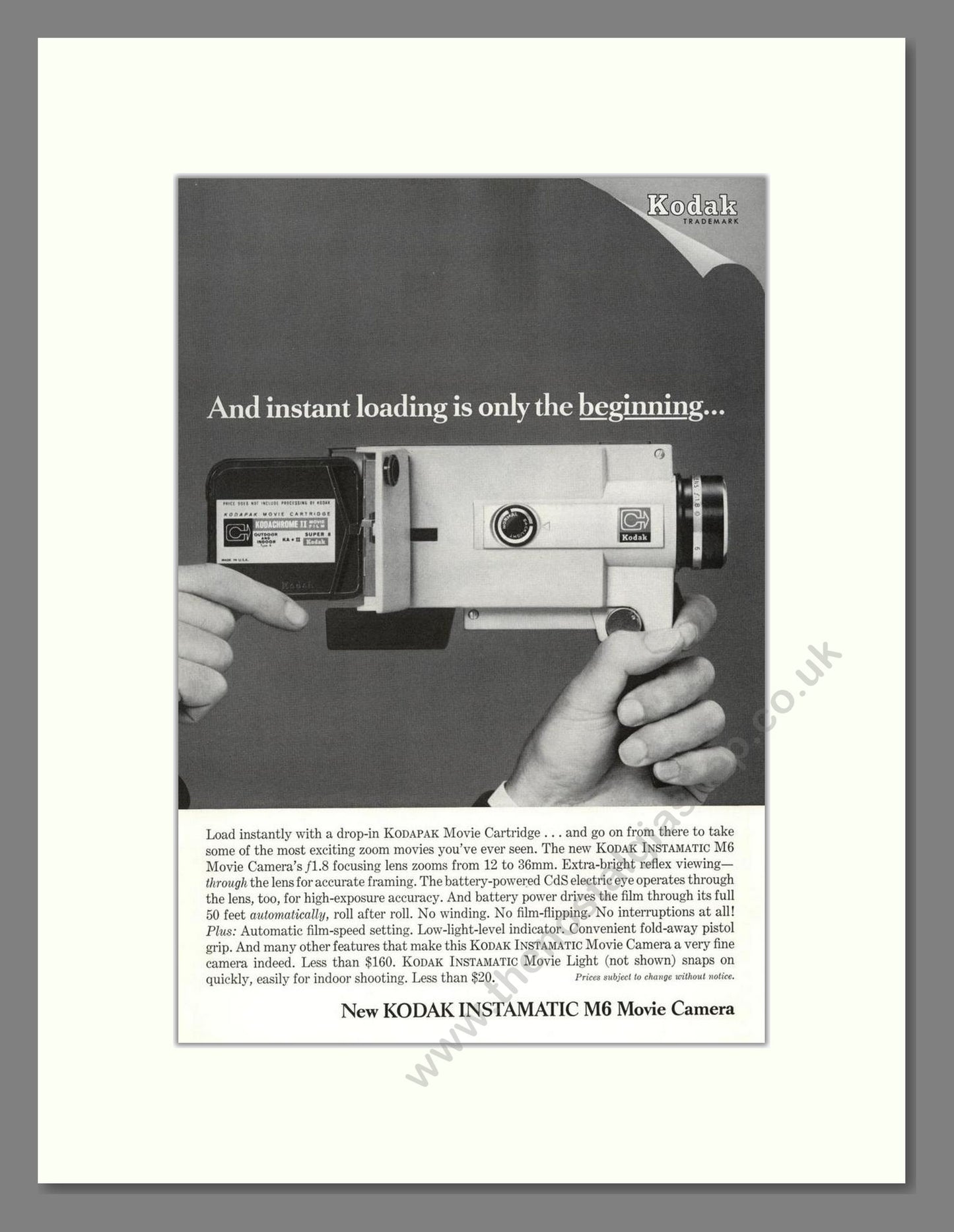 Kodak - Instamatic M6. Vintage Advert 1966 (ref AD68363)