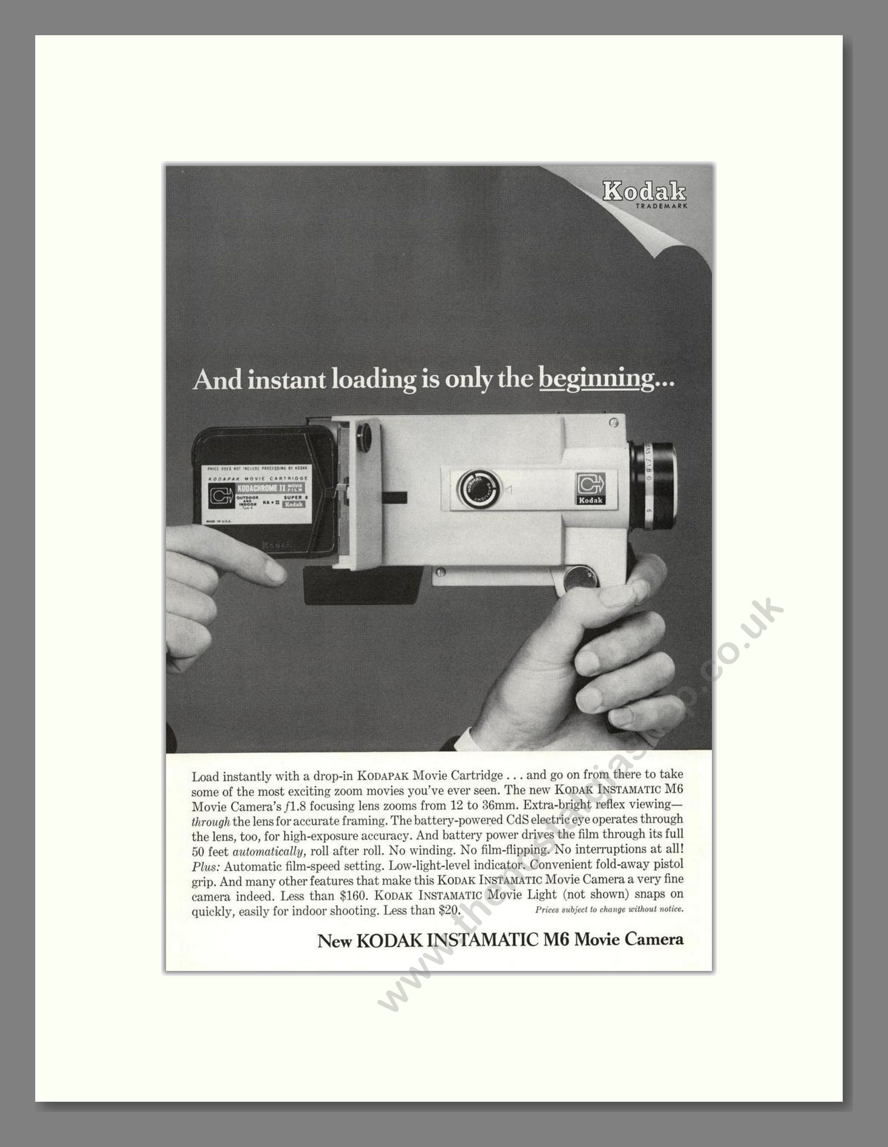 Kodak - Instamatic M6. Vintage Advert 1966 (ref AD68363)