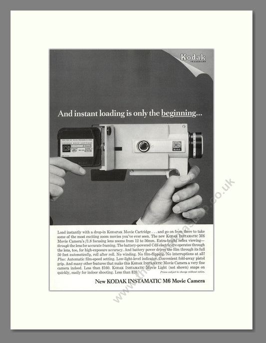 Kodak - Instamatic M6. Vintage Advert 1966 (ref AD68363)