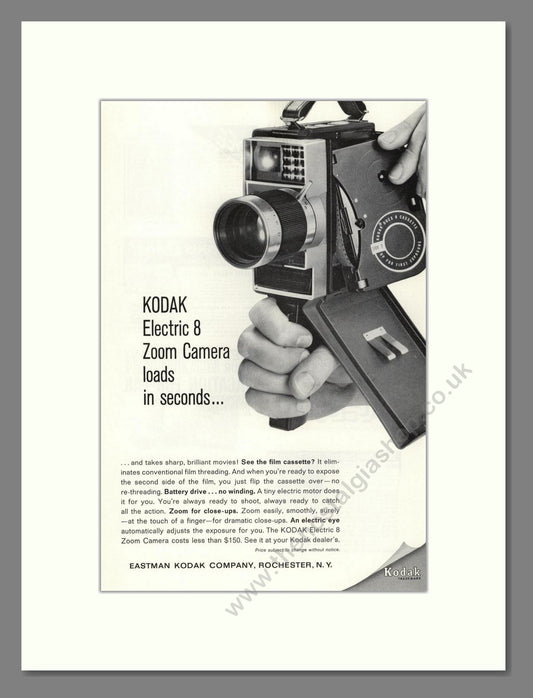 Kodak - Electric 8 Zoom Camera. Vintage Advert 1964 (ref AD68364)