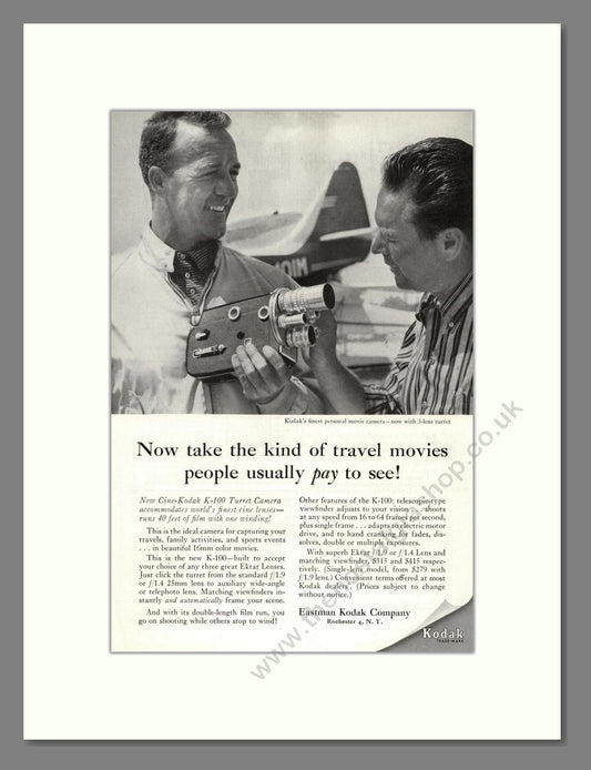 Kodak - K-100 Turret Camera. Vintage Advert 1956 (ref AD68366)
