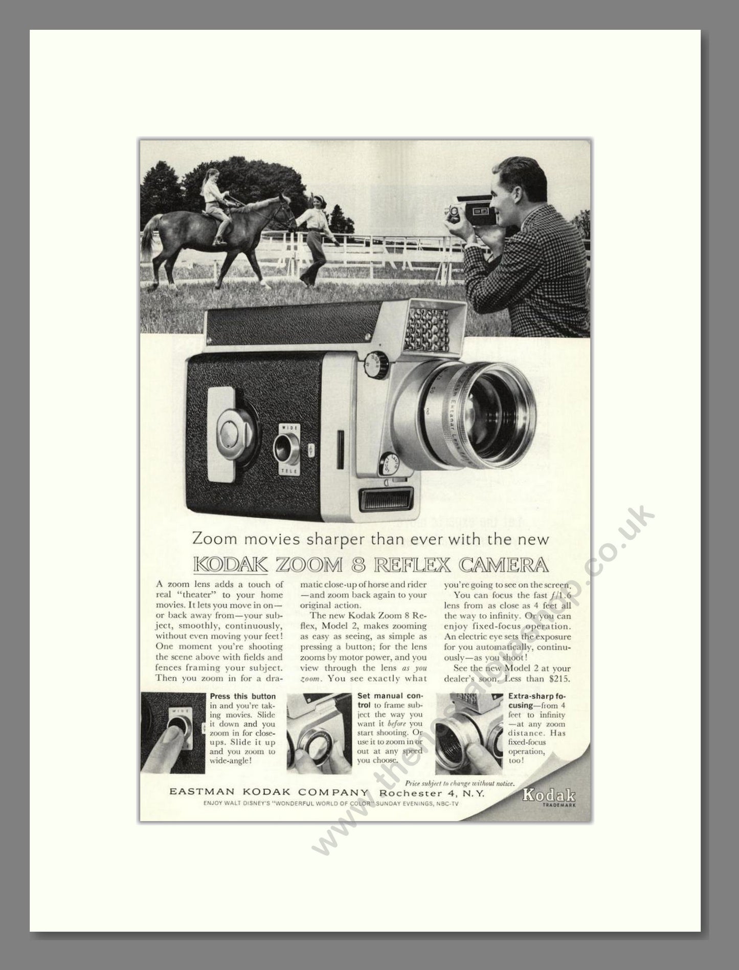 Kodak - Zoom 8 Reflex. Vintage Advert 1962 (ref AD68367)