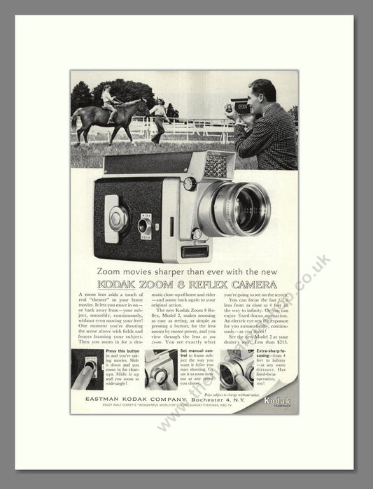 Kodak - Zoom 8 Reflex. Vintage Advert 1962 (ref AD68367)