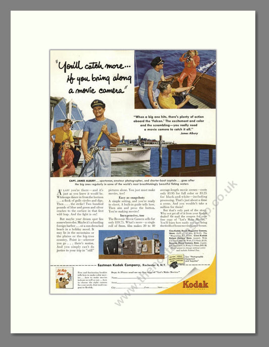 Kodak - Cine-Kodak Movie Cameras. Vintage Advert 1954 (ref AD68378)