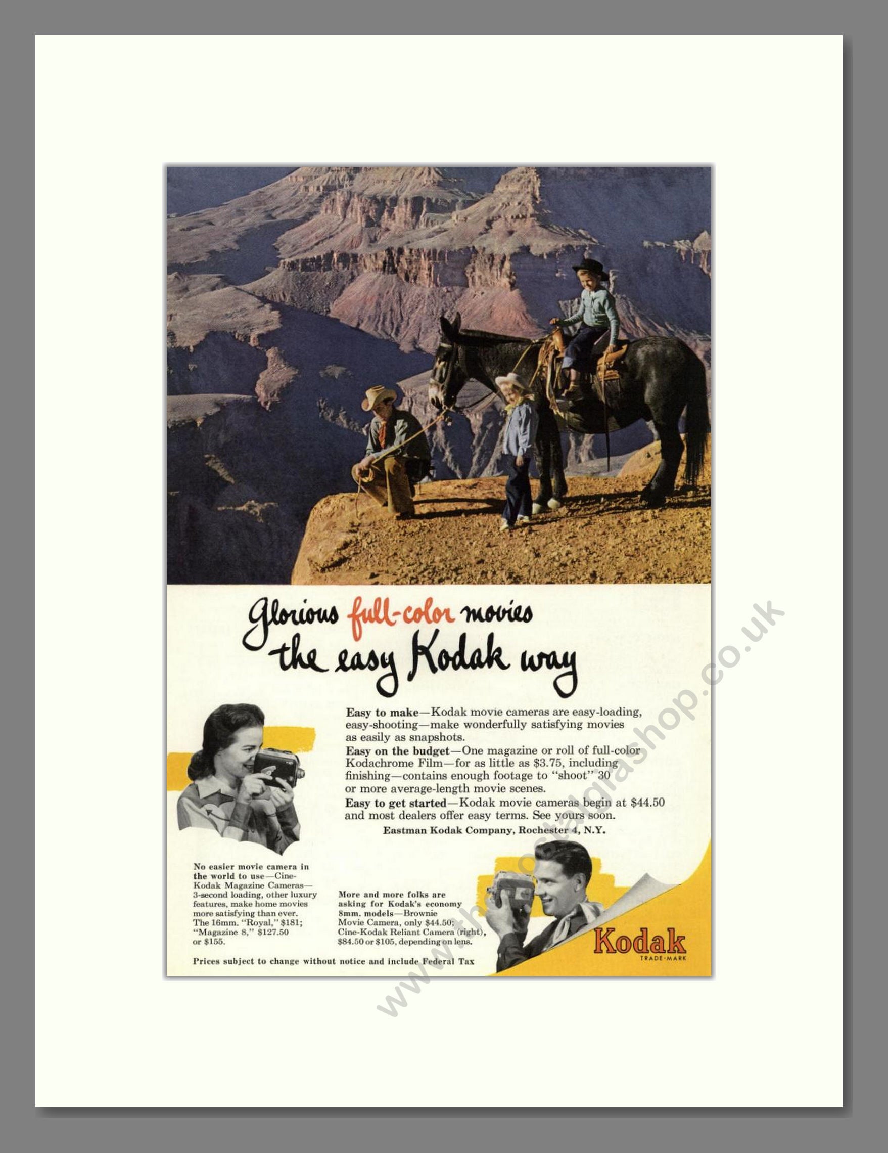 Kodak - Movie Cameras. Vintage Advert 1951 (ref AD68381)
