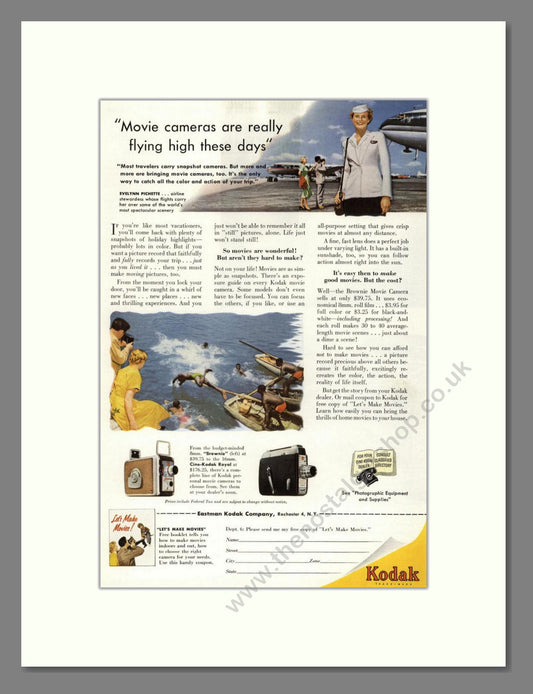 Kodak - Movie Cameras. Vintage Advert 1953 (ref AD68397)
