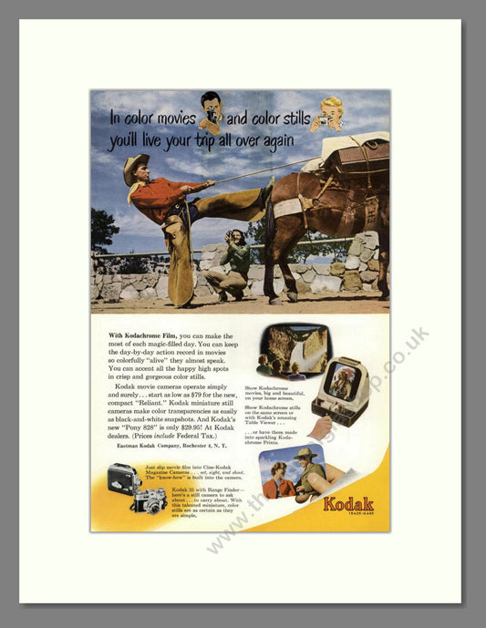 Kodak - Kodachrome Film. Vintage Advert 1950 (ref AD68399)